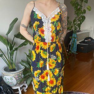 Sunflower summer cool weather dress